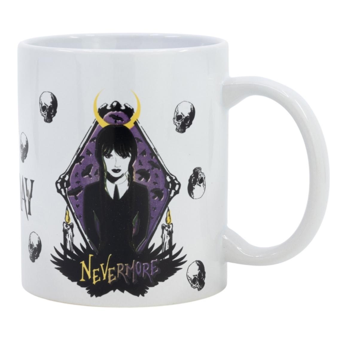 Taza Stor Mug Cerámica Miércoles Wednesday Nevermore 325ml
