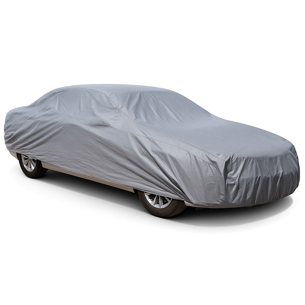KRAWEHL - Funda para Coche Exterior, 485 x 196 x 185 cm, Protege el Coche del Viento, Polvo y Rayos del Sol, Fabricada en Poliéster, Fácil de Recoger, Grupo 4XL