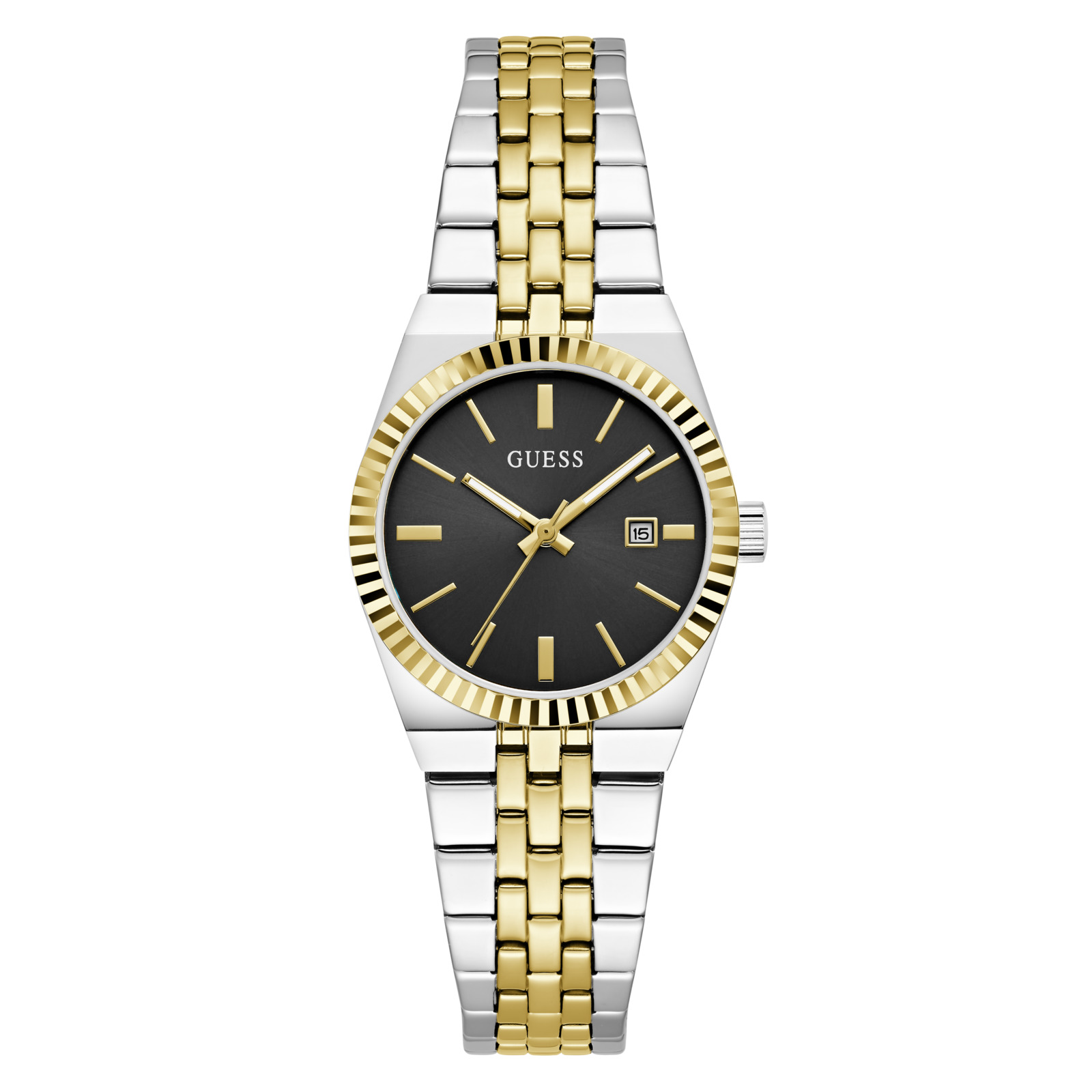 Guess Reloj Mujer Caja De Acero Pulsera Acero De Color Bicolor Resistente Al Agua 5 Atm Gw1101l3