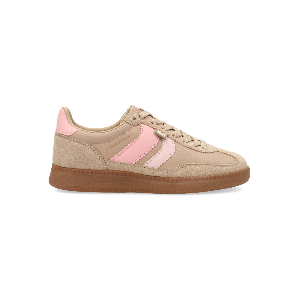 XTI - Bamba deportiva casual vegana para mujer con diseño moderno y dinámico, suela de goma caramelo, ideal para look diario cómodo