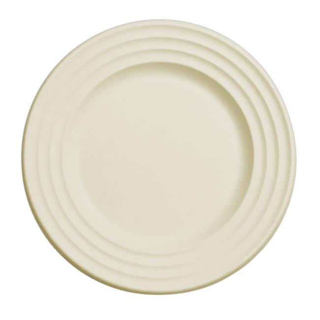MONOUSO | Plato Caña de Azúcar Premium Wave Natural Ø26cm (400 Uds)