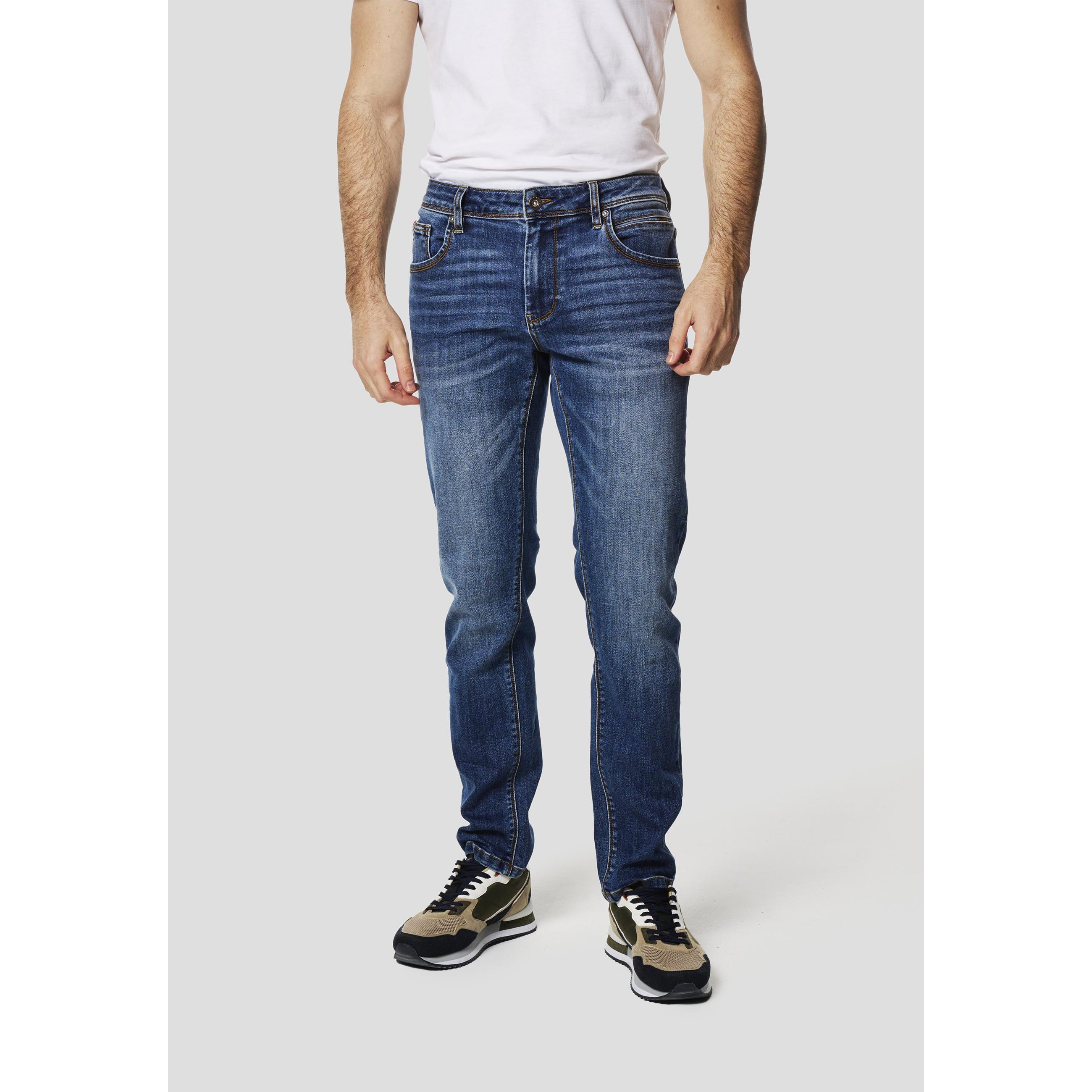 Koroshi - Pantalón vaquero jeans Koroshi Regular azul medio de algodón y elastano con viscosa para caída premium y comodidad diaria