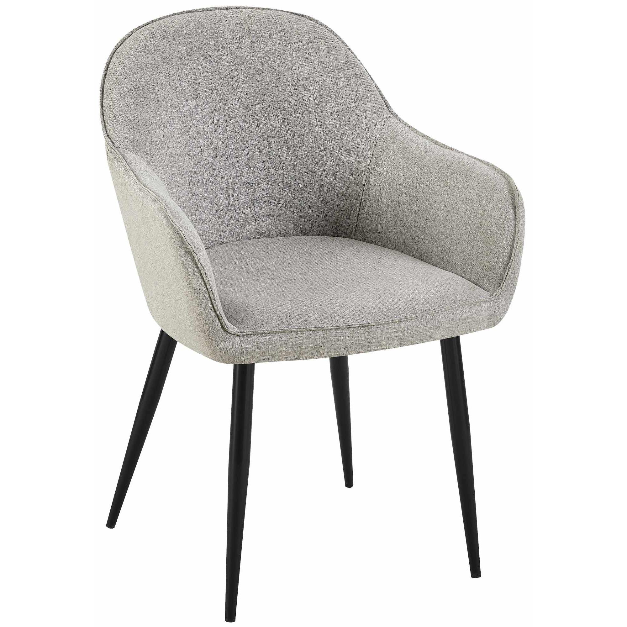 Silla de comedor Boise tapizada en tela Gris
