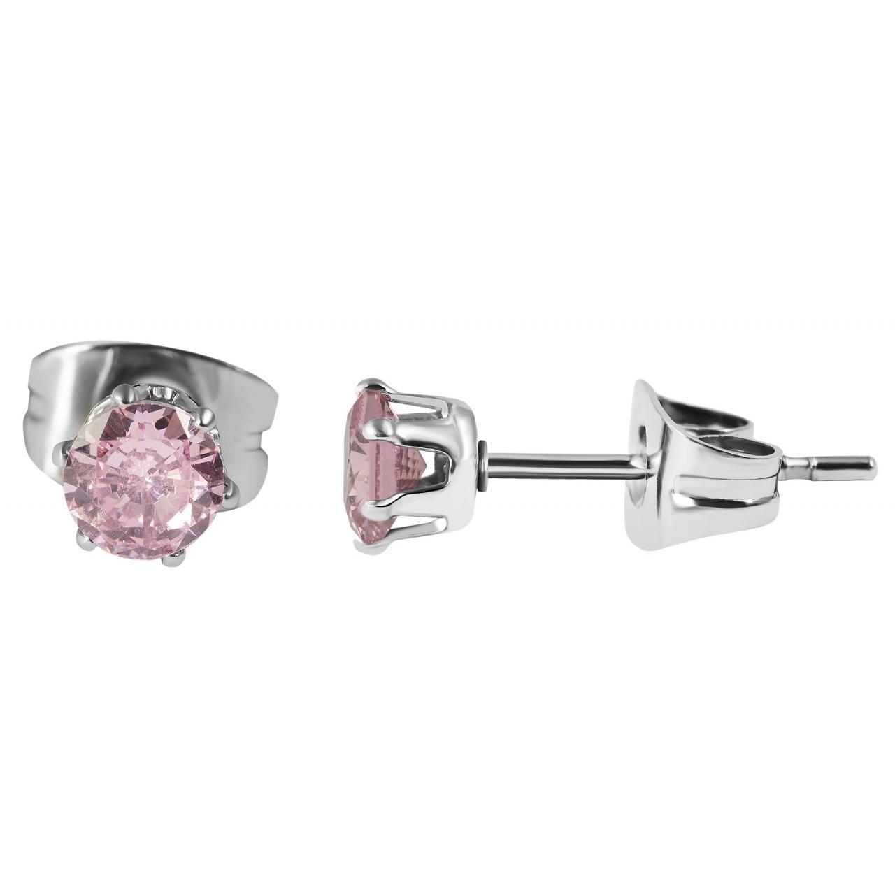 Akzent® Pendientes "Kye" em Aço Inoxidável com Zircônia Ø 3 mm - 001