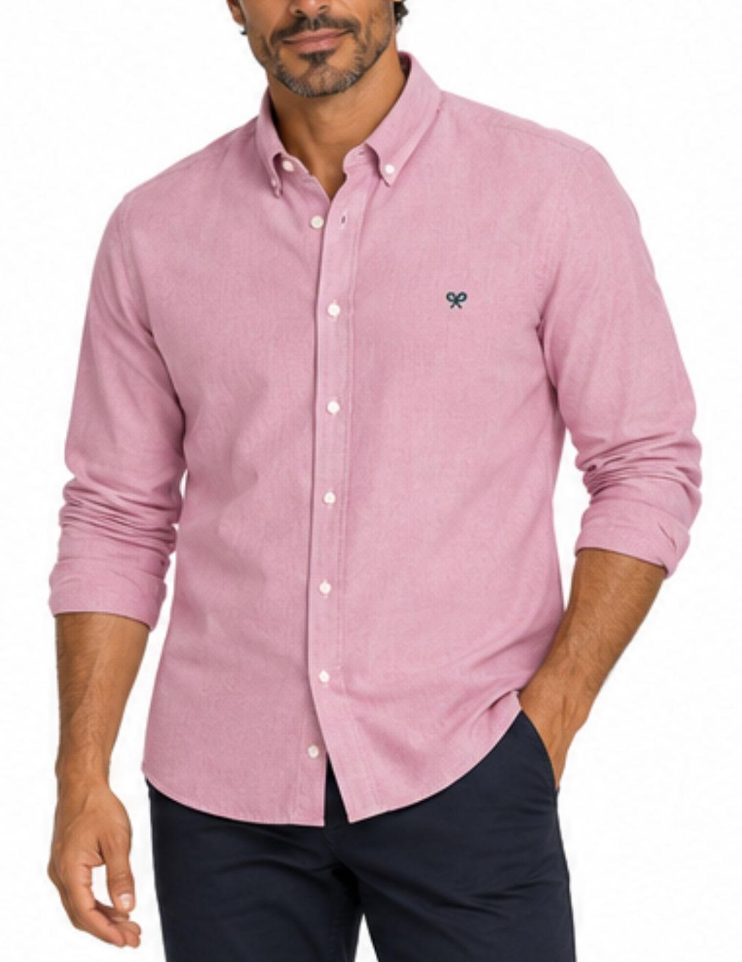 Camisa Silbon sport oxford burdeos para hombre