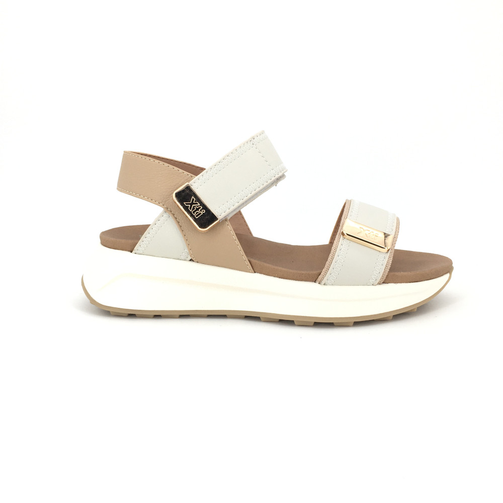 Sandalia Xti para mujer, mod.143874, Sandalia Xti cierre ajustable plataforma
