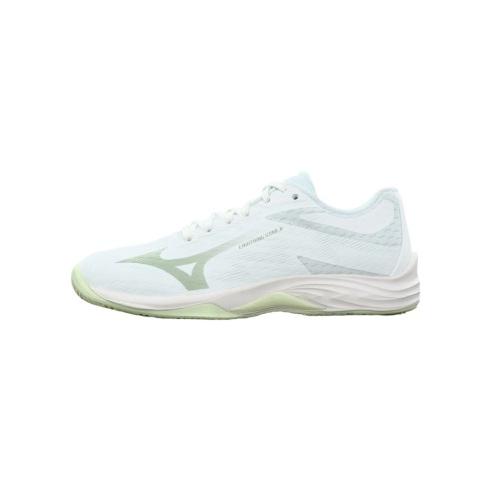Zapatillas Mizuno Lightning Star Jr Blanco Gris Agua Verde Ambrosia V1Gd2603-85 Voleibol Junior Voley Niño Niña
