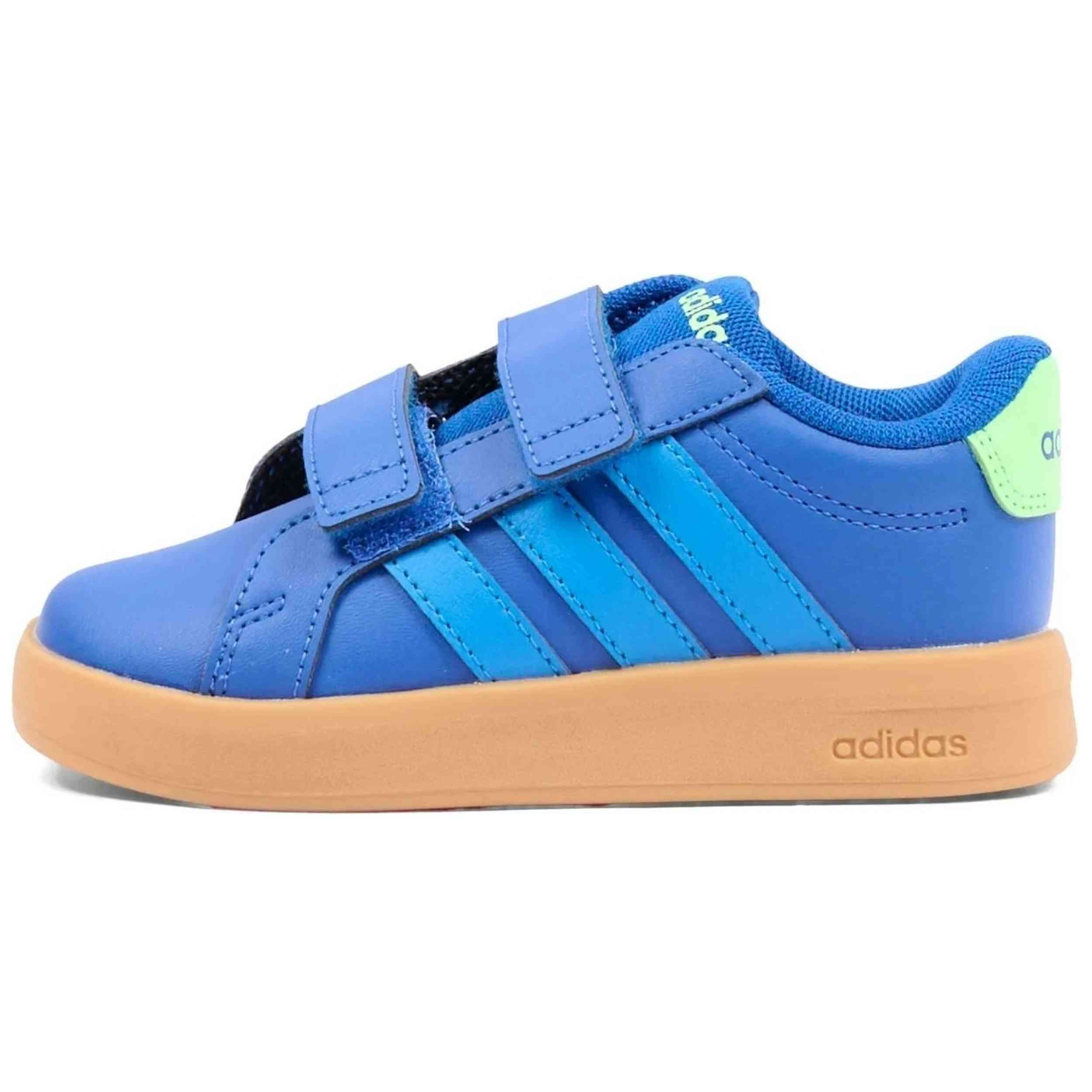Zapatillas Adidas modelo Grand Court 3.0 "Royal Blue / Ray Blue / Lime Burst" para Bebe en color Azul