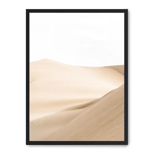 Lámina con marco negro MOUNTAIN DESERT I 21x30 cm, Póster impreso en papel de primera calidad de 180gr, montado sobre marco de madera MDF acabado en negro., Naturaleza - Desierto