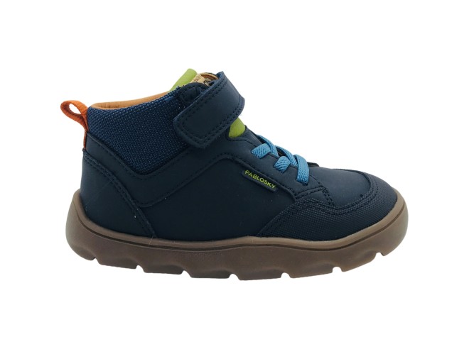 Bota Barefoot Niño Pablosky Zero Azul: Flexible y Duradera, Cierre Fácil, Horma Ancha, Suela Segura, Fabricada en España