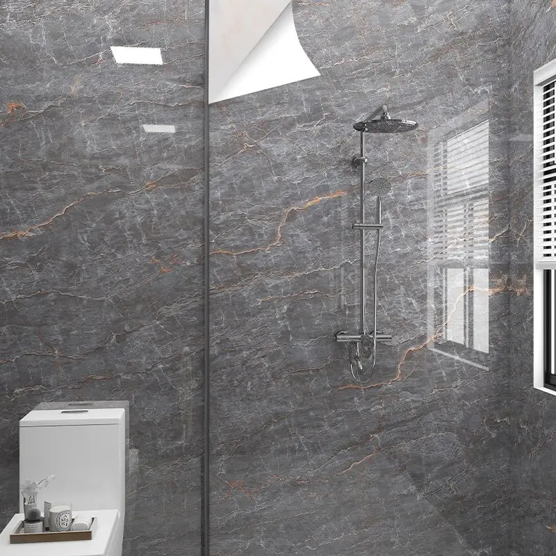 TK Papel Tapiz De 10 Metros Impermeable Y Antimoho Para Baños Y Cocinas Renovación De Hogar Decoración Self-Adhesivo Estilo Mármol