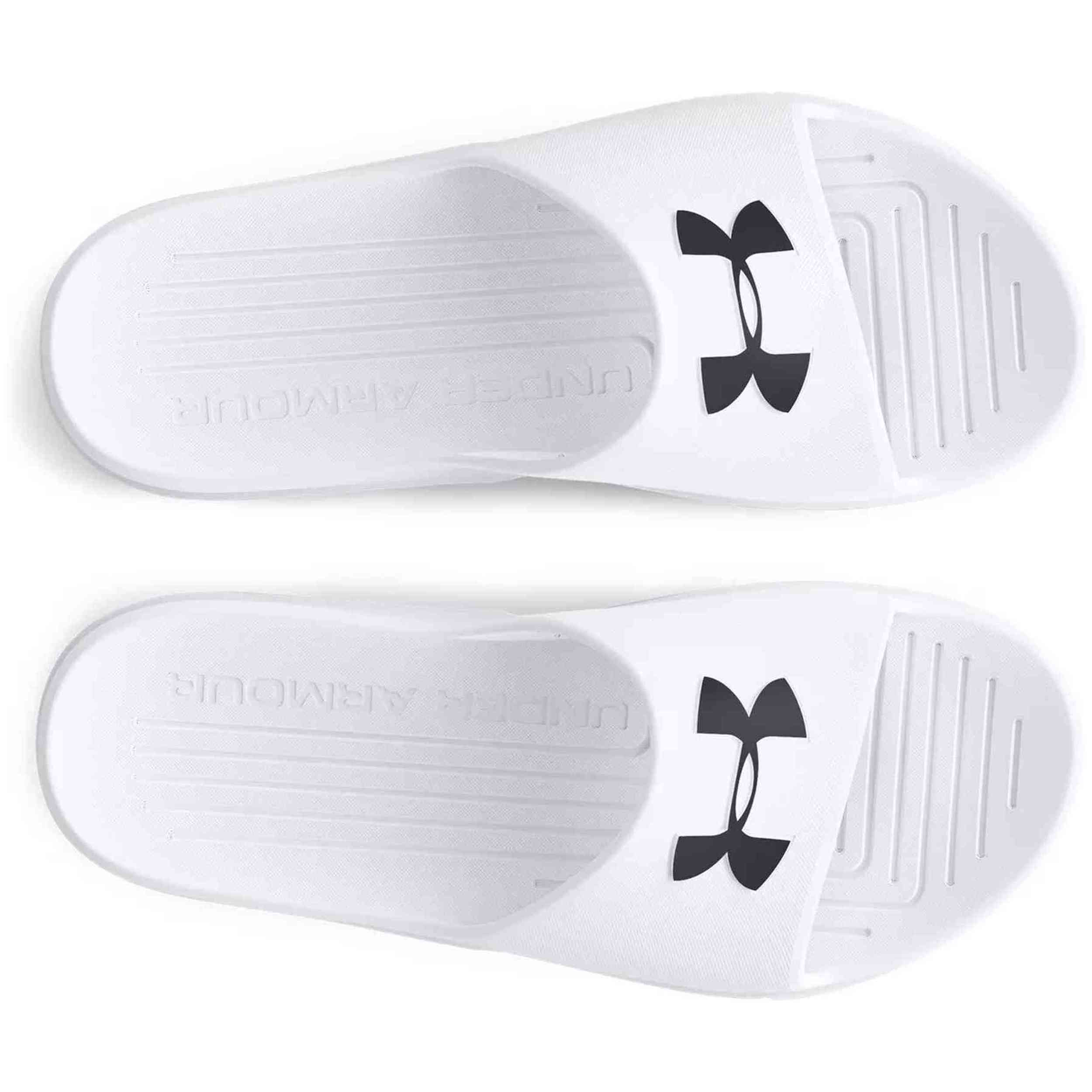 Chanclas Under Armour modelo 3021286-100 para hombre y mujer en color Blanco