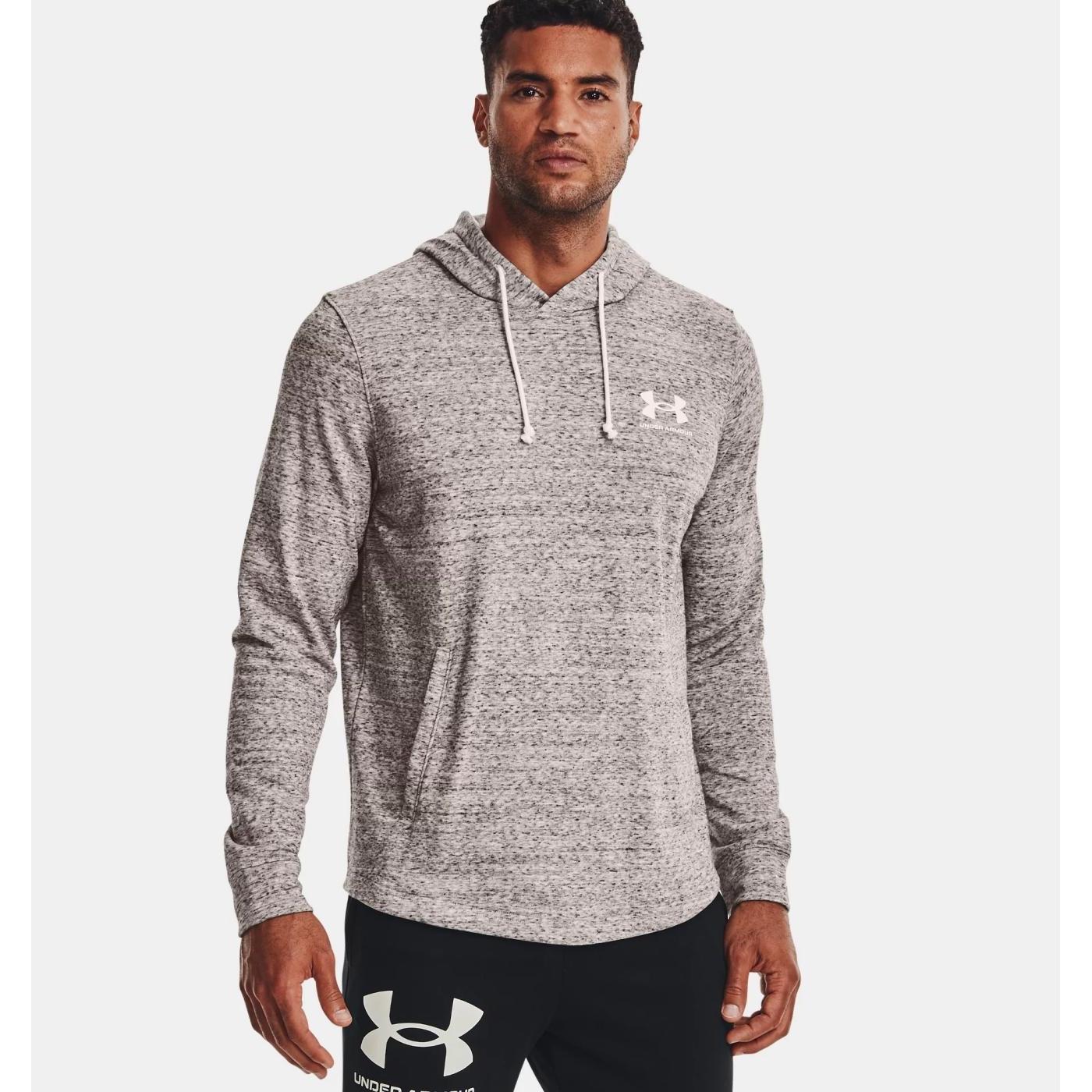 Under Armour Sudadera UA Rival Terry Gris con Capucha para Hombre