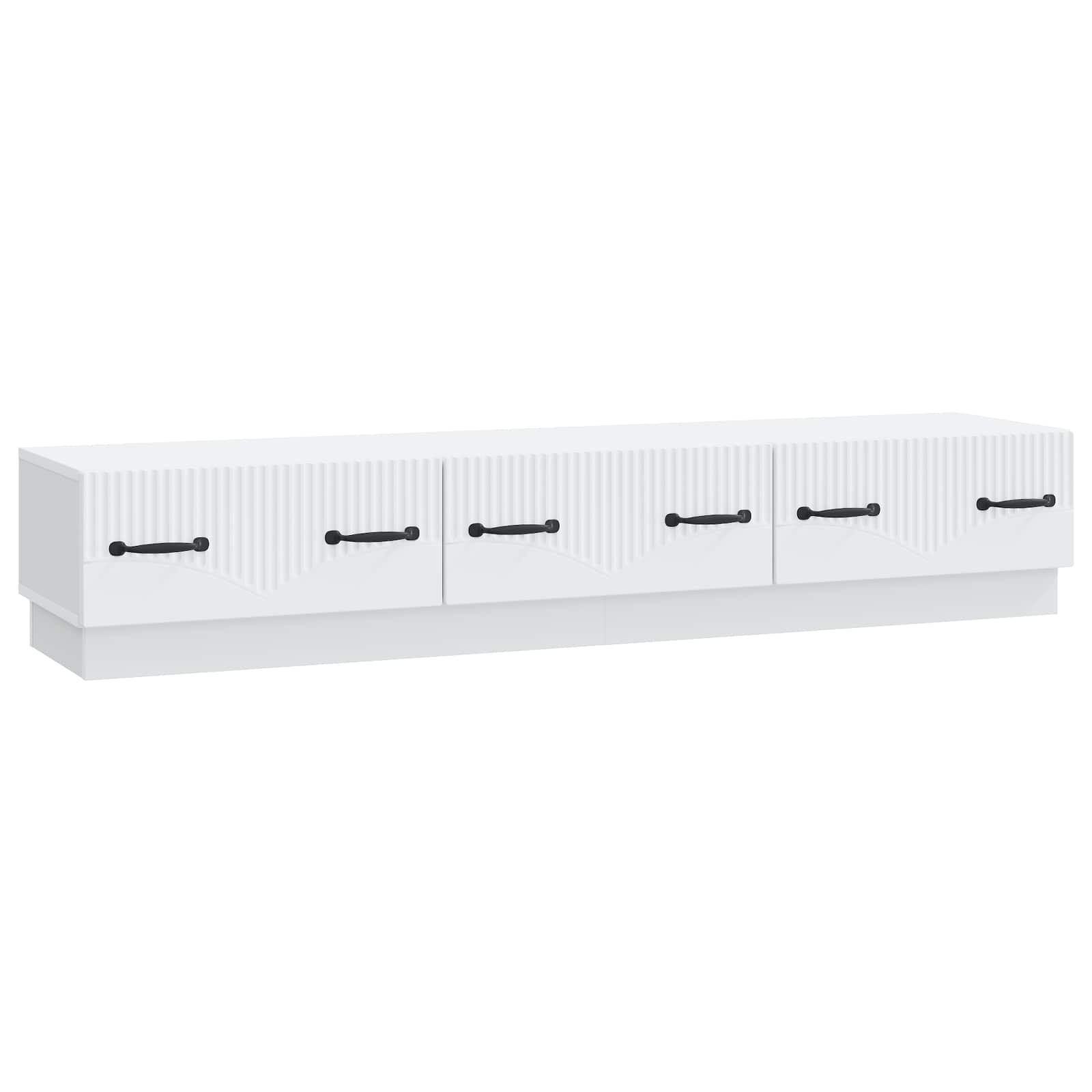 vidaXL Mueble de TV con cajón 147 x 34,5 x 27 cm Madera de Ingeniería Multicolor