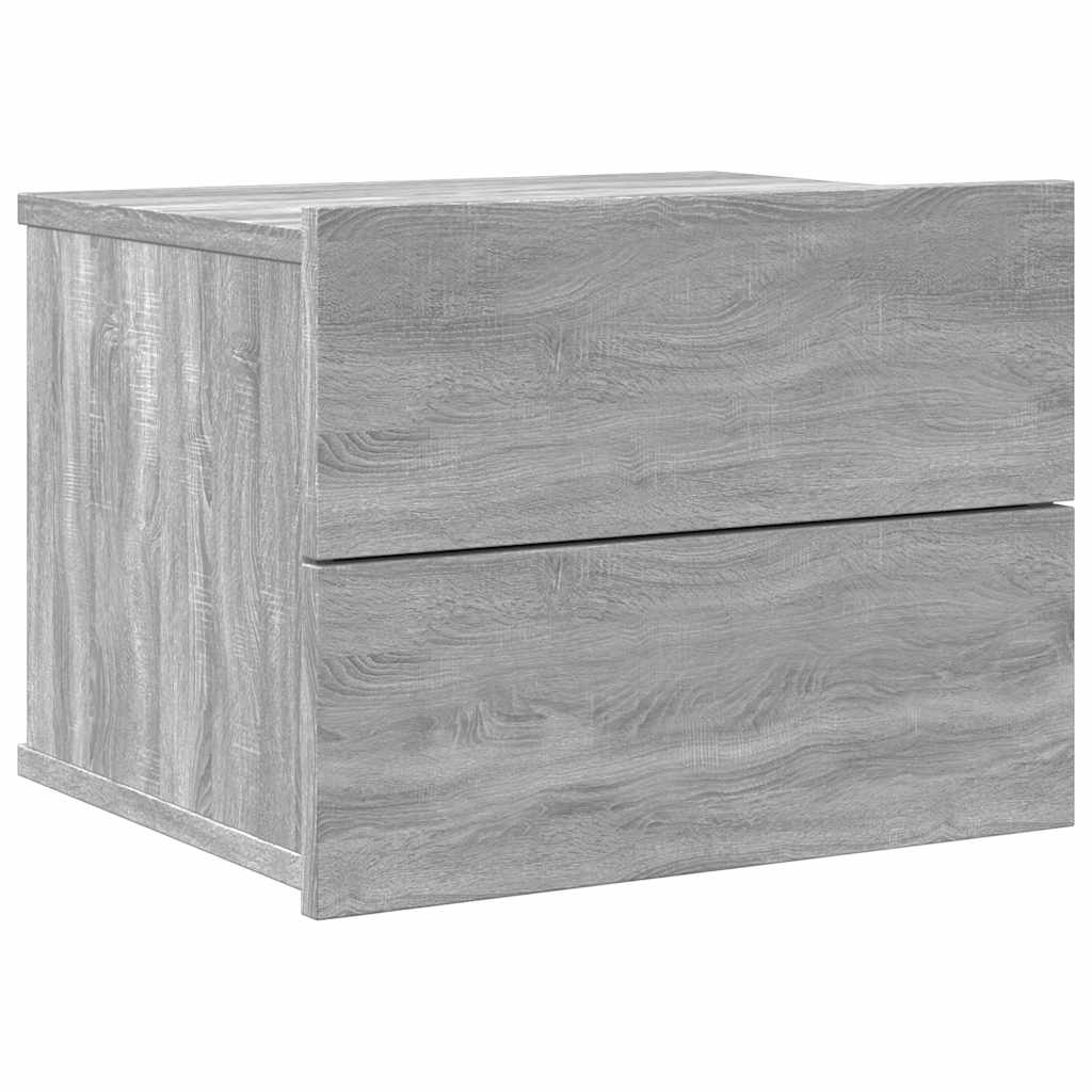 vidaXL Mesita de noche madera contrachapada gris Sonoma 40x30x30 cm
