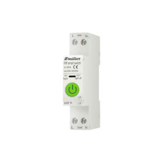 CA Disyuntor inteligente con WIFI, medidor de energía, 1P, 230 V, 50 A, voltímetro, amperímetro, interruptor de riel DIN, control de temporizador, blanco