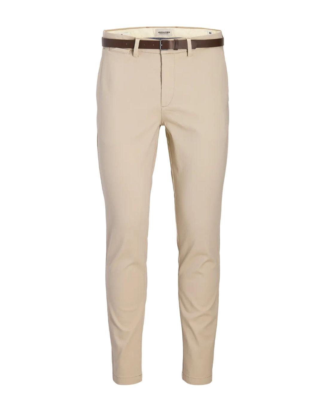 Chino Jack&Jones Marco beige cinturón de hombre-Nj