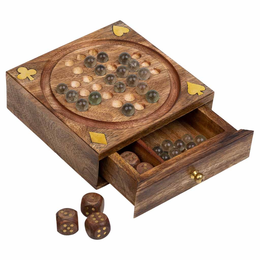 Wonderlust Deco - Juego 2 en uno (solitario + dados) 12.5x12.5x4 Multicolor 12.5x12.5x4h cm