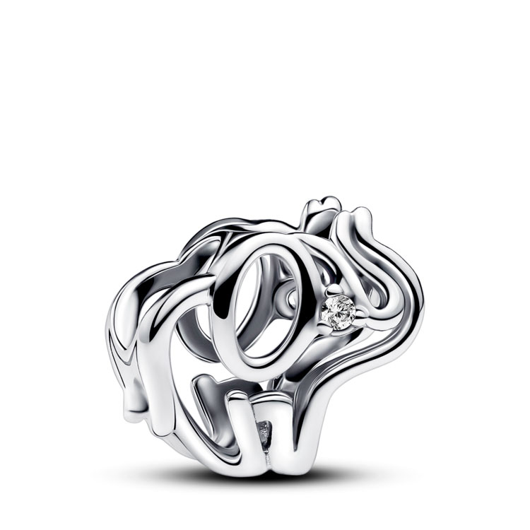Pandora Charm en plata de ley Elefante en Filigrana 793345C01 , para Mujer