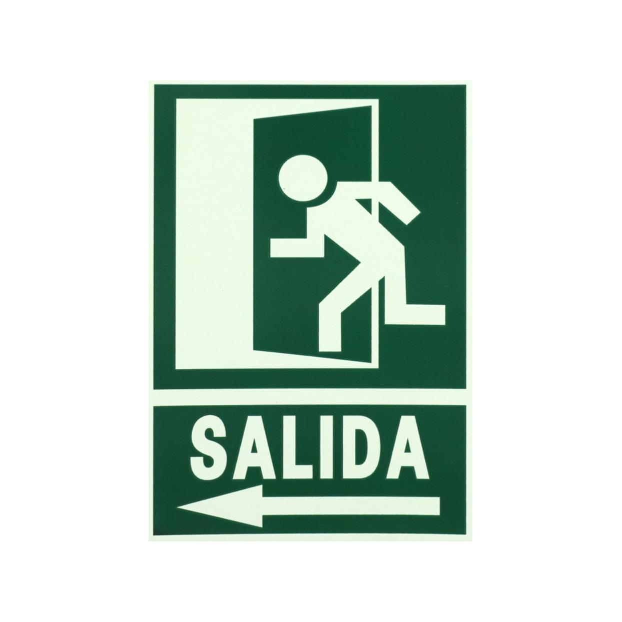 1und.señal de plastico-salida 15,8x23,4cm ref:SE0950