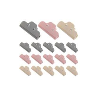 CA 18 clips para sellar alimentos, clips de cocina duraderos y coloridos, clips de plástico reutilizables para cerrar bolsas de alimentos y refrigerios.