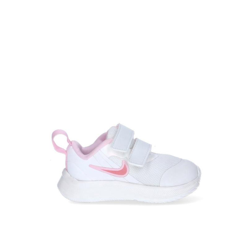Deportivo NIKE Dq0664 Blanco - NIKE STAR RUNNER 3 SE - SUMMIT WHITE/PINK GAZE - PINK FOAM - Blanco para Niña - Suela Plana - Diseño Exterior en Sintetico - Interior Forro y Planta Textil - Velcro - Dimensiones