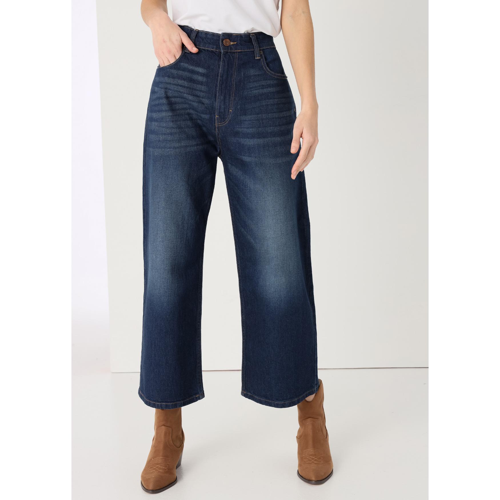 LOIS JEANS - Jeans - Caja Alta - Straight Wide Crop - Tallaje en Pulgadas- Tallaje en Pulgadas