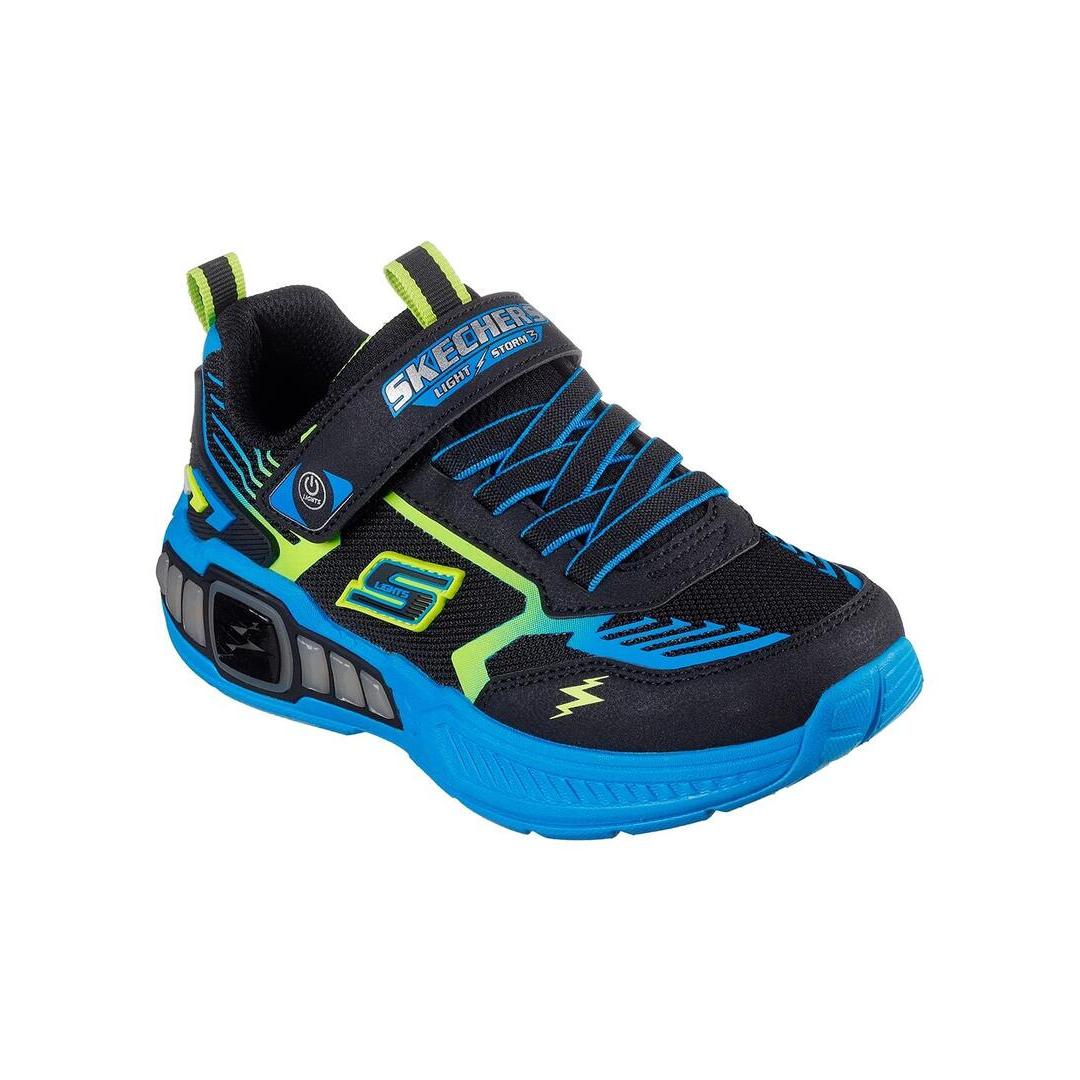 Zapatilla Niño Skechers Light Storm Negro Azul
