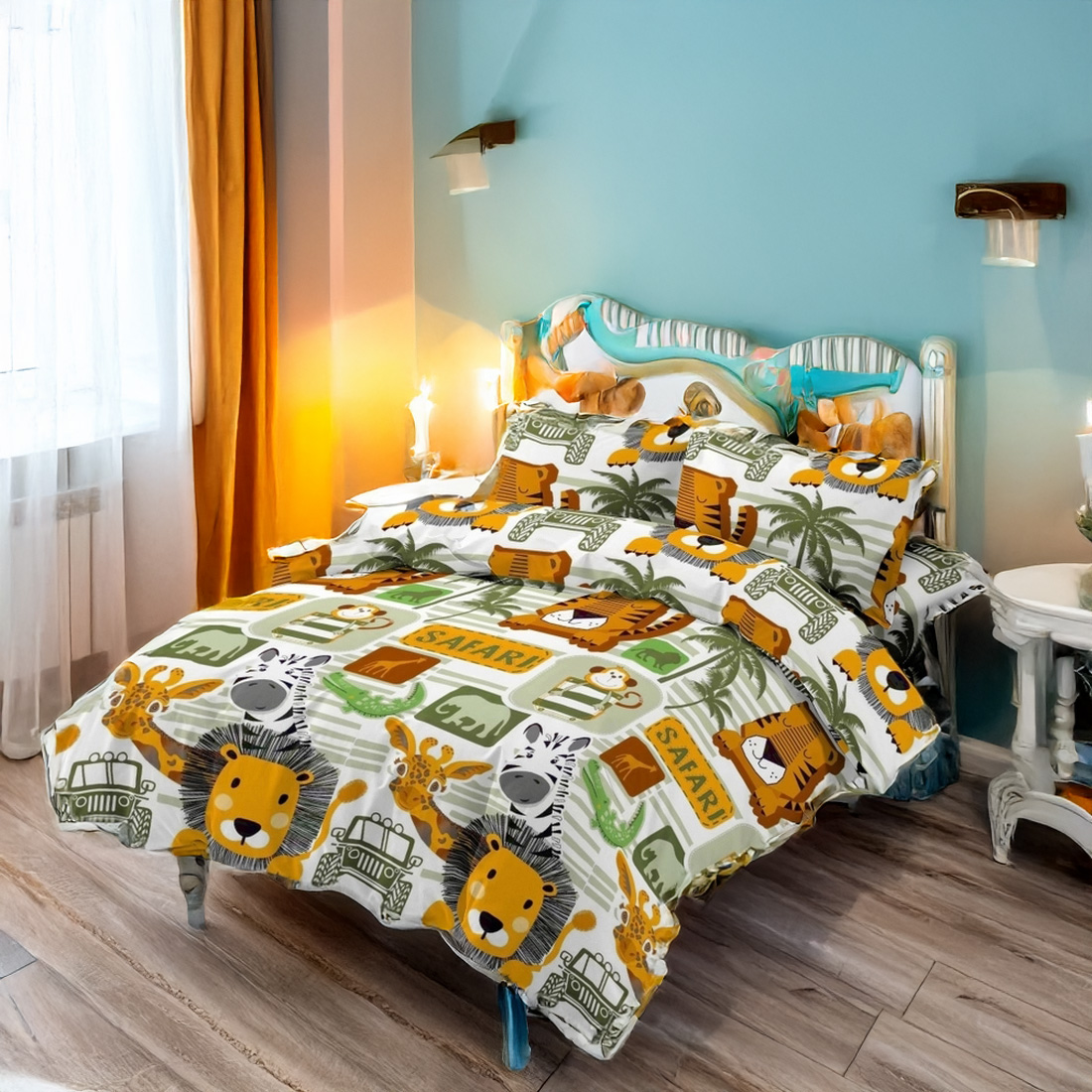 Panda Home Juego Funda Nórdico Cama para cama 90, 105,135,150,180cm para edredón 3 o 4 Pieza,Poliéster 100% Microfibrar, Funda nórtica sábana Bajera con Funda de Almohada