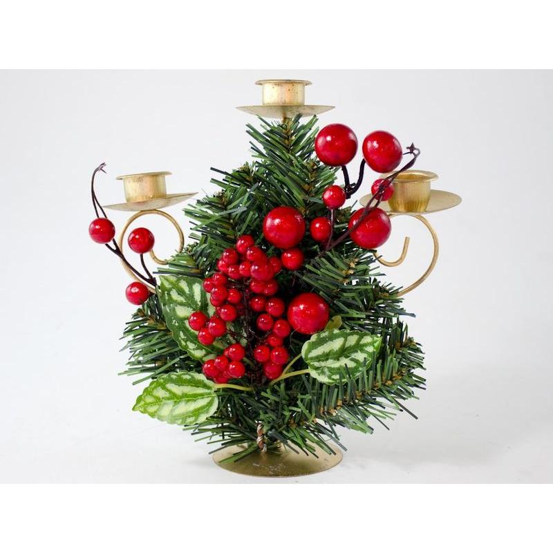 Gerimport Portavelas Muérdago 21 X 23 Cm Decorativo Navidad