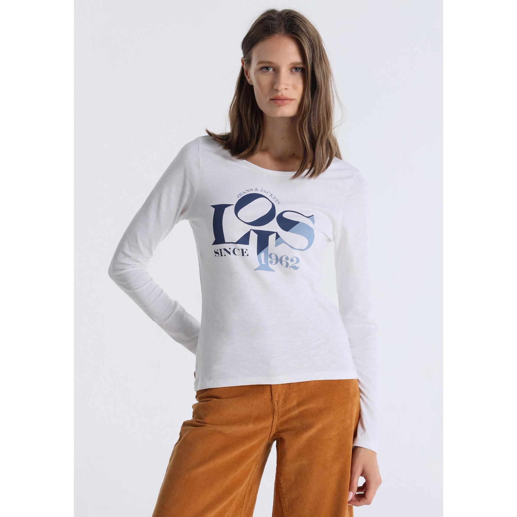 LOIS JEANS - Camiseta manga larga grafica Lois en el pecho