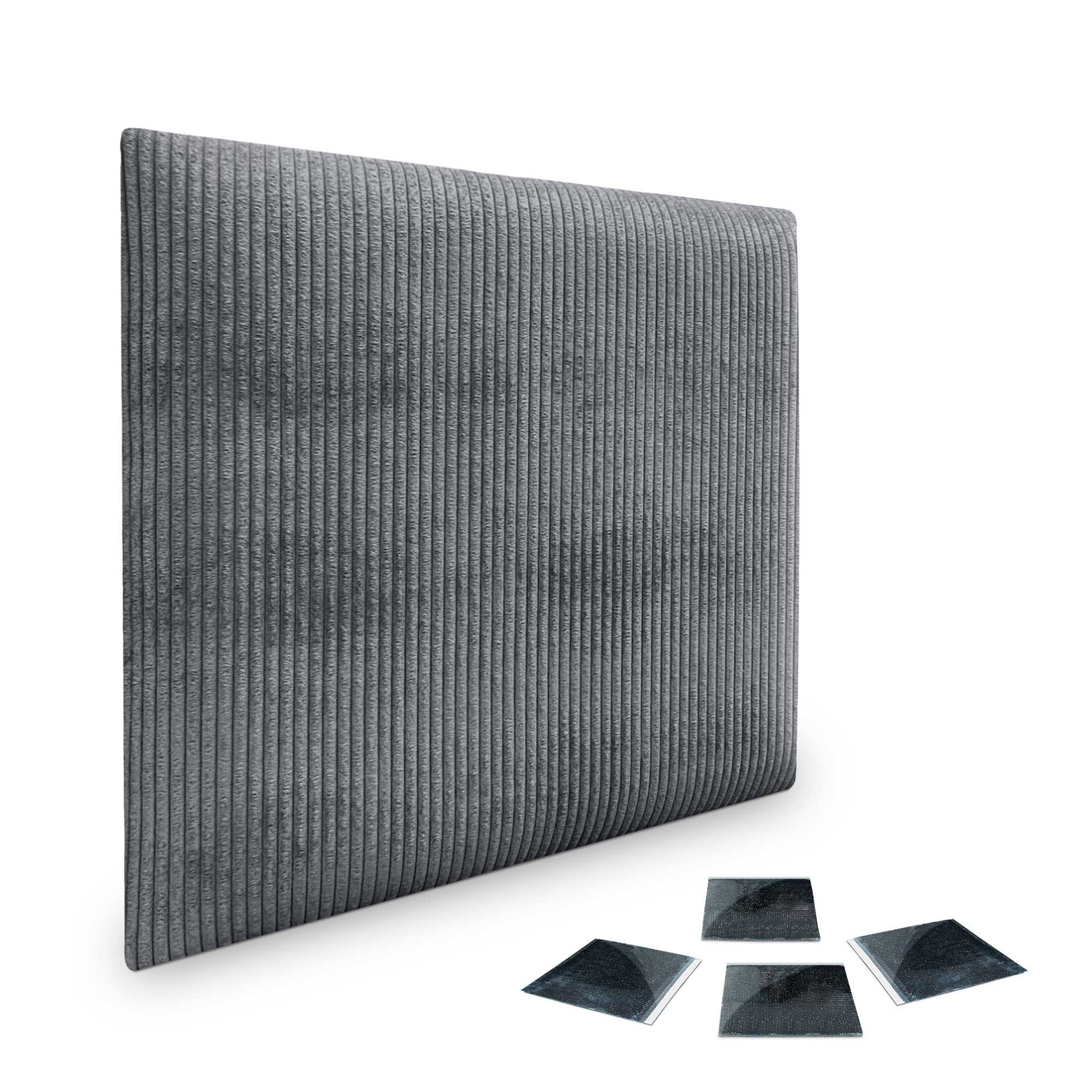 DHOME Juego de Paneles Tapizados en Pana Pack Autoadhesivos para Pared Acústicos Absorbentes Protección