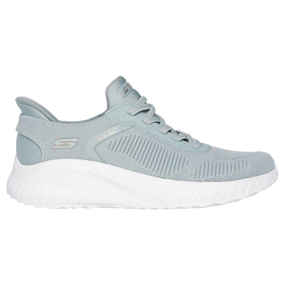 Zapatillas Grises Skechers Skechers Slip-ins: BOBS Sport Squad Chaos Sage con Plantilla de Amortiguación
