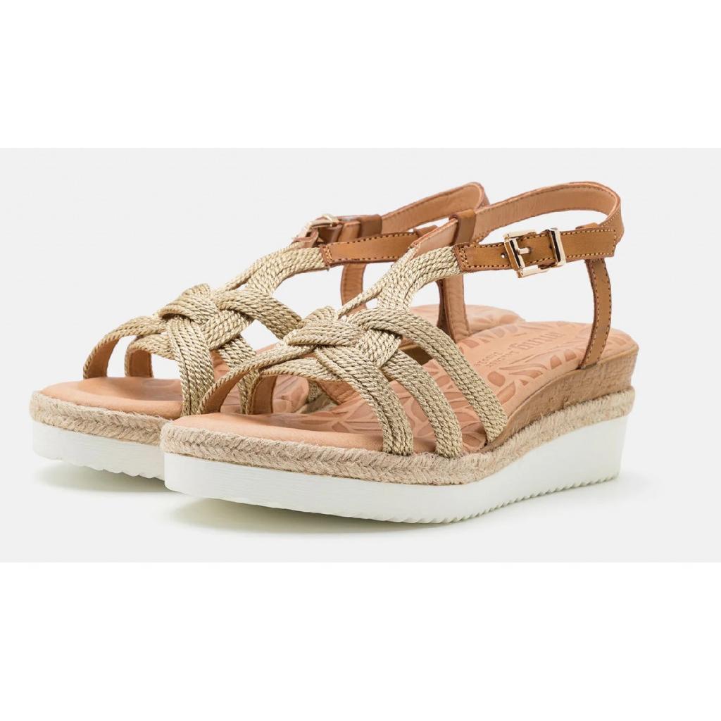 Sandalias cuña Mustang Elif gel piel