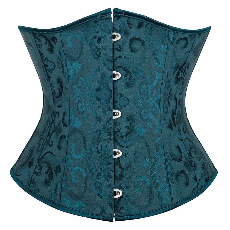 Cinturón De Cintura Ajustable De Tela Jacquard Underbust Corset Para Mujer Estilo Gótico Vintage Top Con Herramientas De Plástico Ajustable Body Shaper Waist Cincher MOV