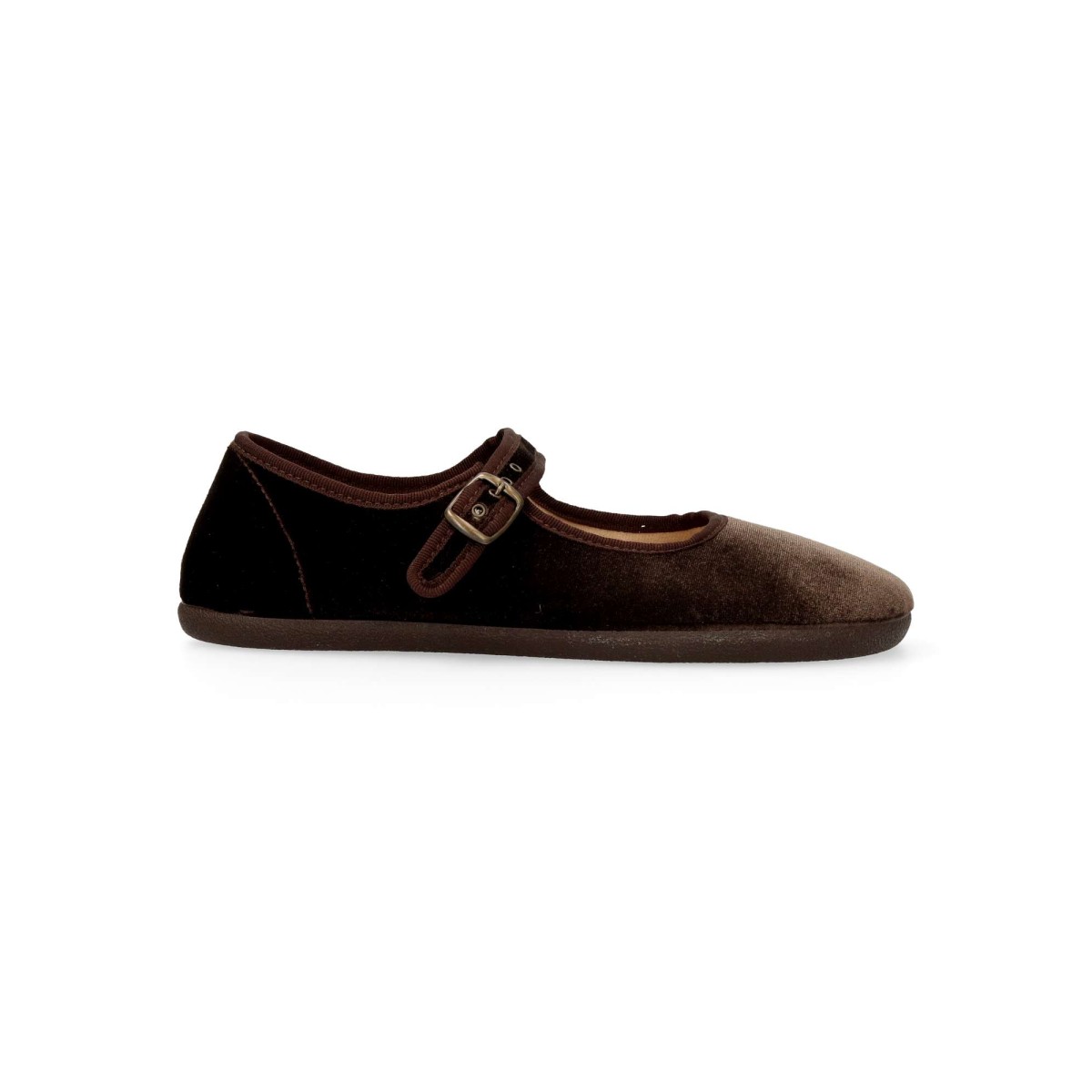Batilas - Bailarina mercedita barefoot de terciopelo para niña, suela flexible zero drop y antideslizante