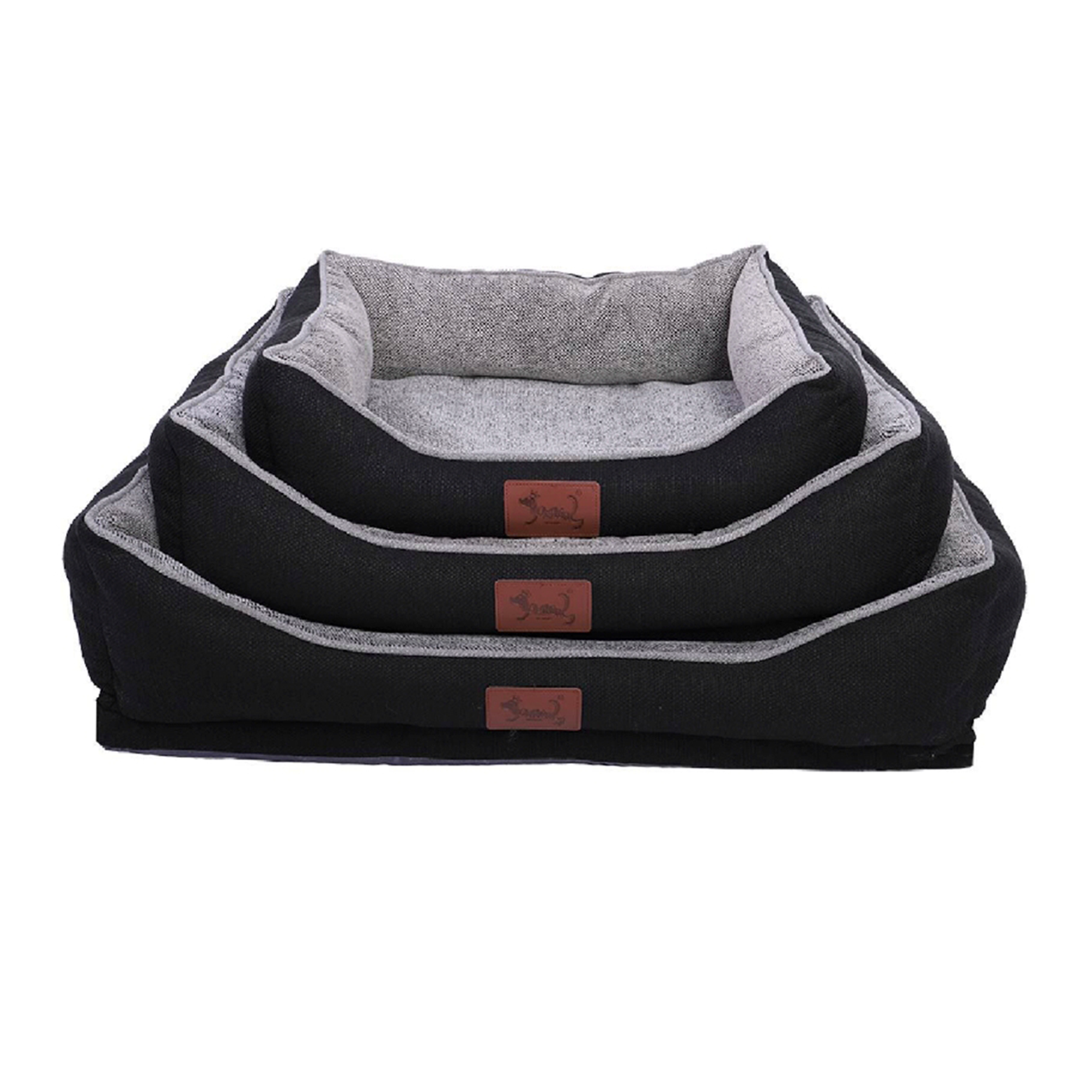 Cama para Perros y Gatos Súper Suave y Transpirable, Base Cómoda con Fibra Hueca y Espuma Acolchonada, Material Resistente y Duradero