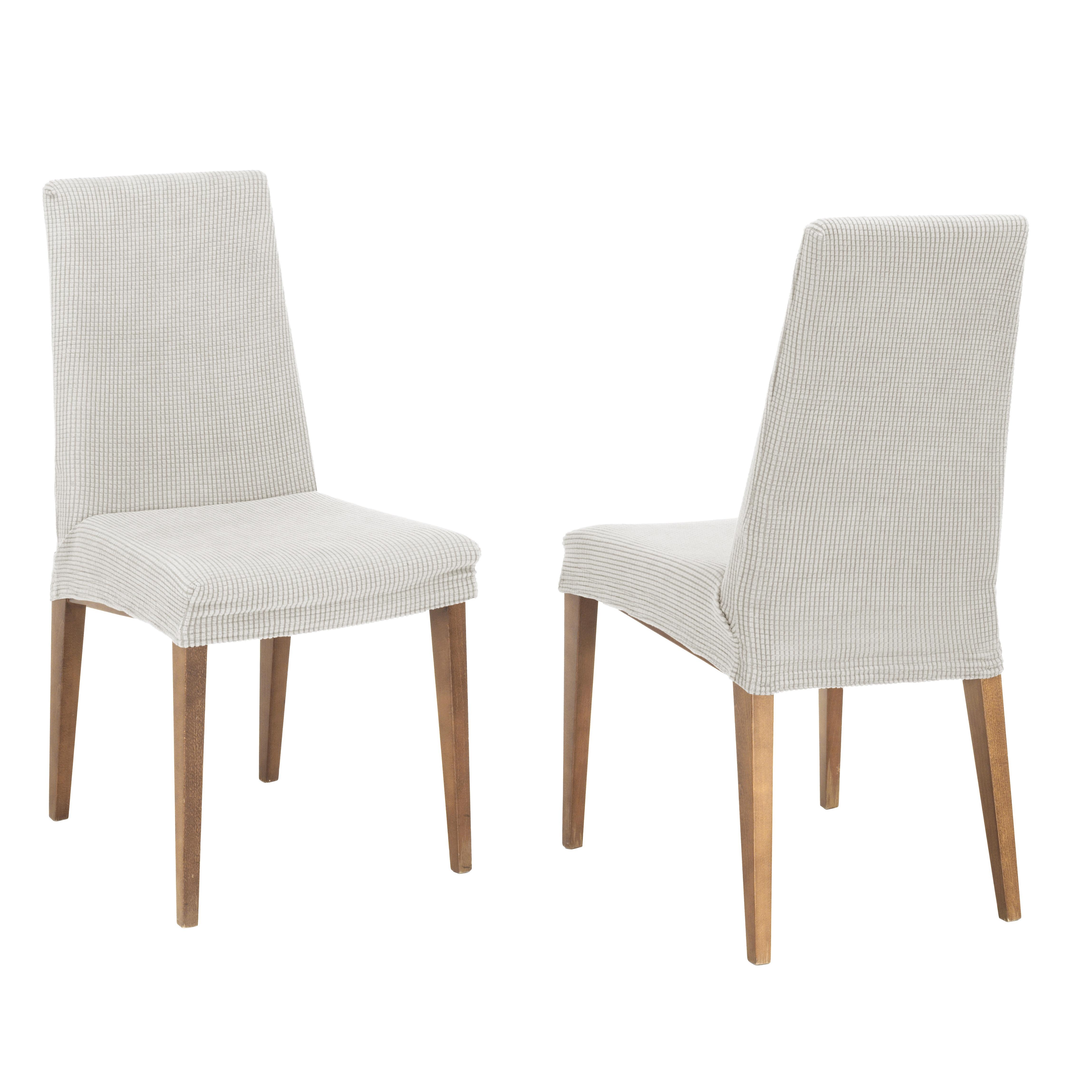 Pack Funda de Silla con Respaldo ajustable modelo KYOTO de VALENTIA HOME, Elástica, Desmontable y Lavable – Pack de 2, 4, 6 u 8 Unidades