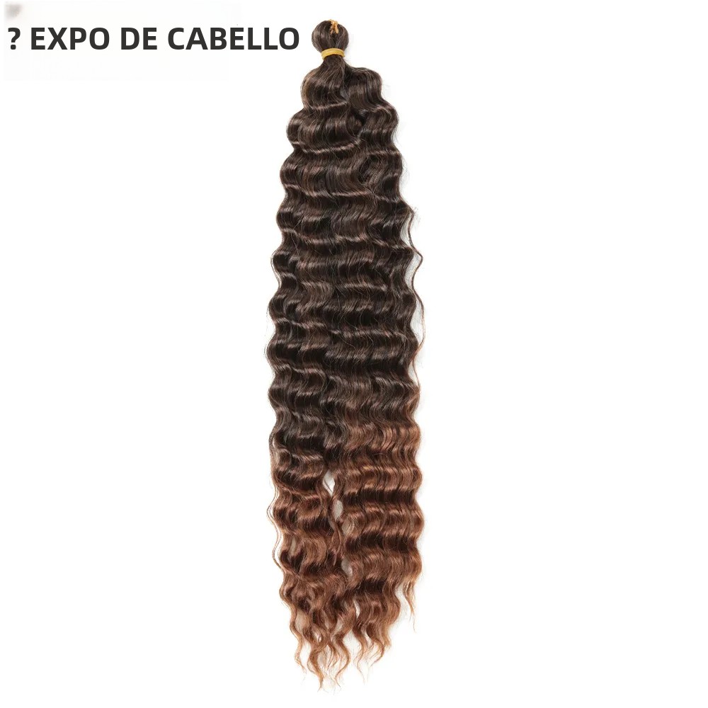 TK Extensiones De Cabello Sintético Freetress Deep Wave Twist Para Tejido Crochet 22"28" Ombre Ocean Wave Suave Para Mujeres