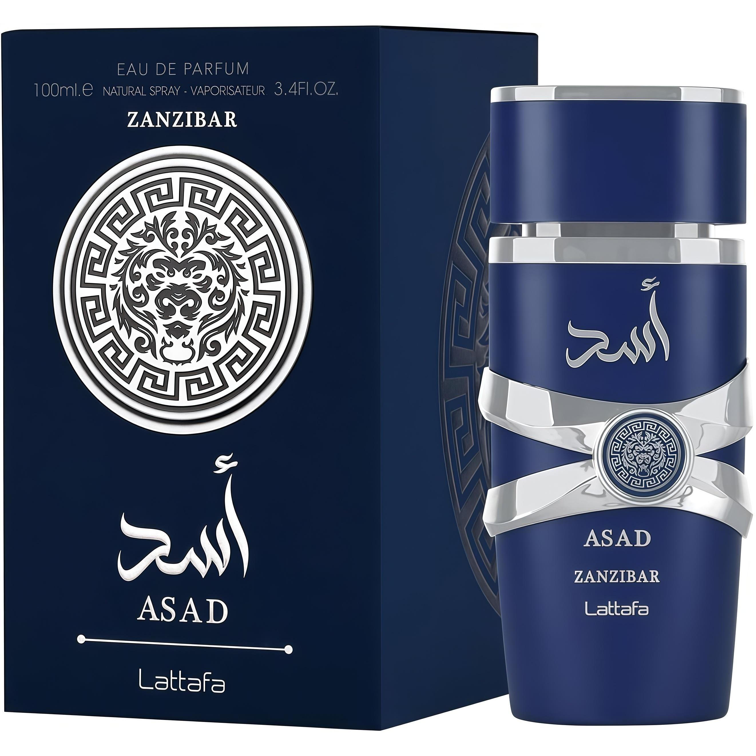 Lattafa Asad Zanzibar EDP 100ml | Perfume Árabe Masculino Intenso, Exótico y Duradero – Aroma Único para Hombres Elegantes