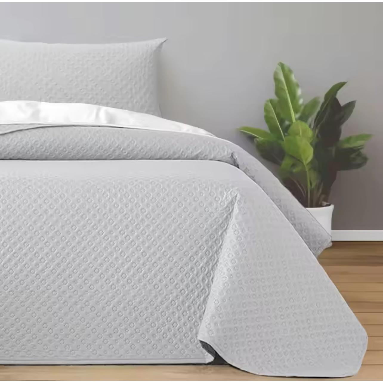 Colcha bouti + incluye fundas de almohadas para Verano y Entretiempo, Colcha para Cama 90-105-135-150cm 100% Poliester, Colcha Cubre Cama , Suave