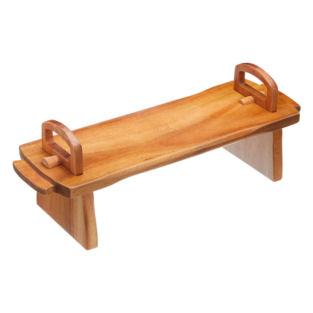 Estante organizador de madera de acacia natural Artesà KitchenCraft ideal para cocina y presentaciones elegantes