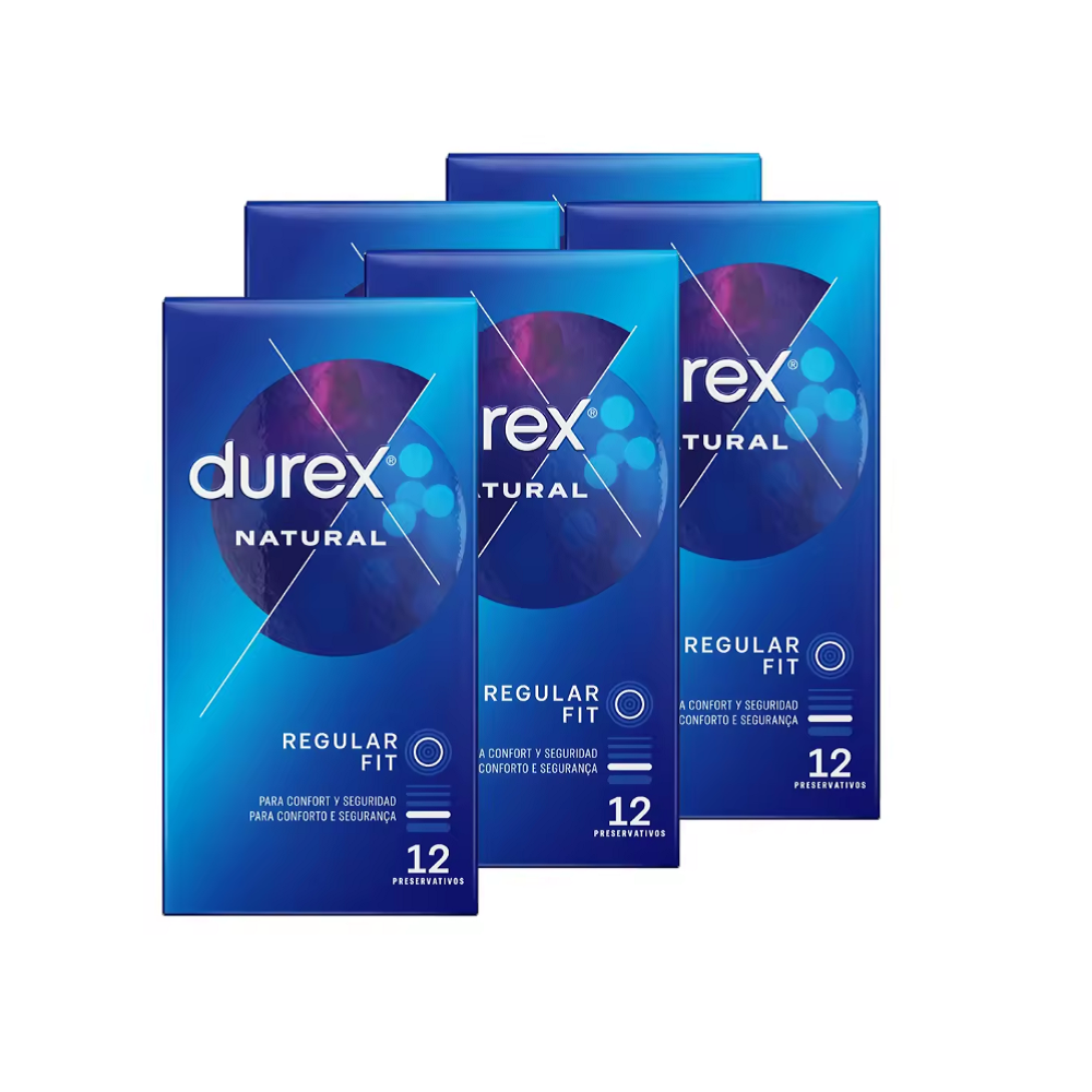 Durex - Preservativos Natural, el clásico de durex, para Mayor Sensación Pack 60 condones para un sexo seguro