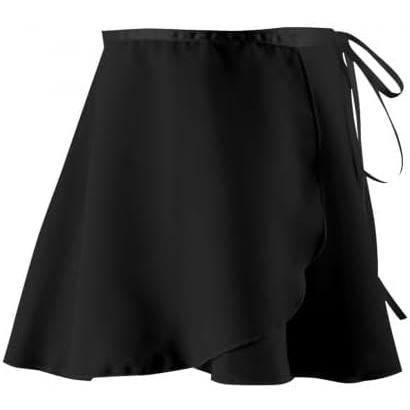 Falda Ballet Mujer, Falda de Ballet para Gimnasia, Cintura Ajustable Lazos Falda de Ballet, Faldas de Baile de Ballet Negro, Danza de Ballet Dancewear, Envoltura Falda de Ballet