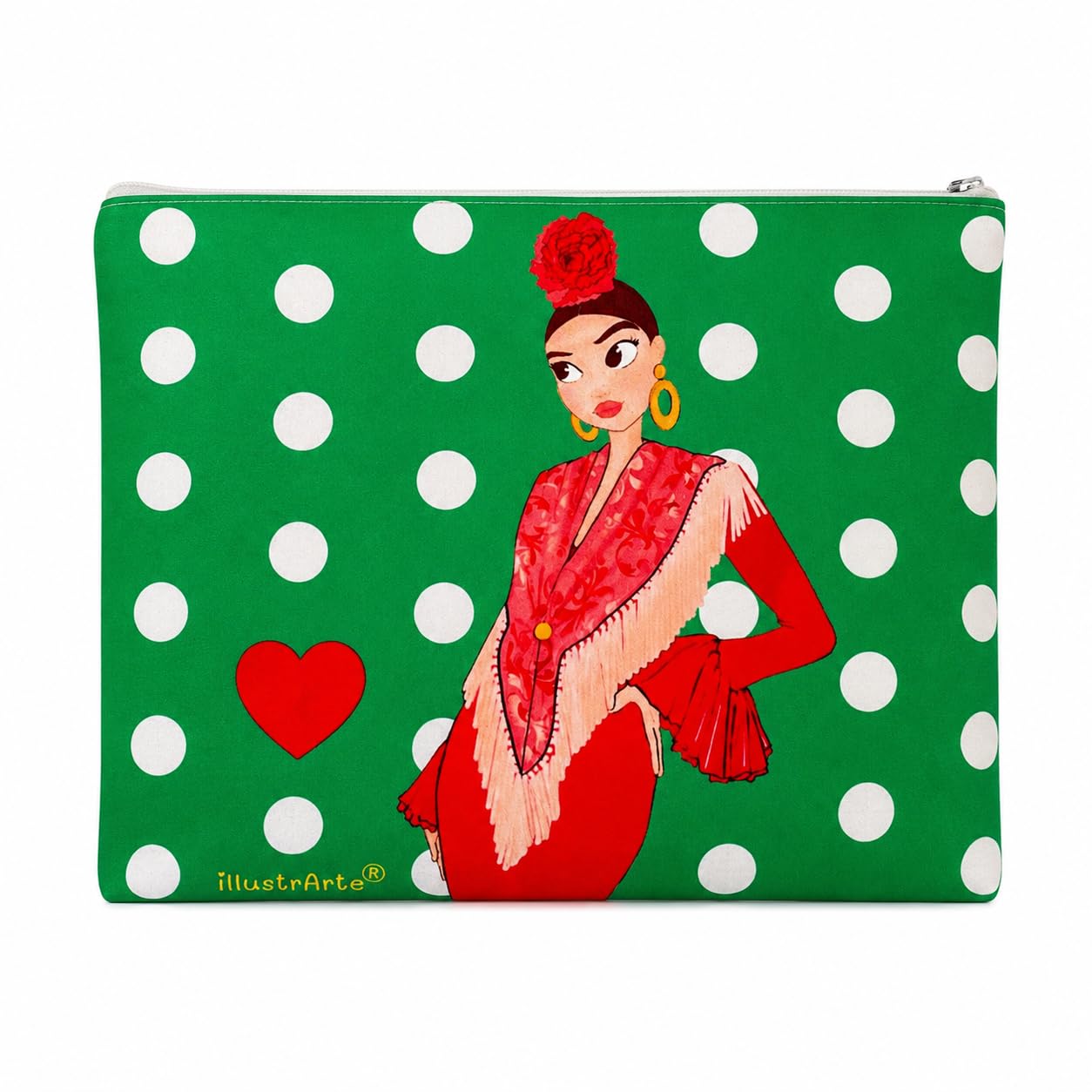 illustrArte Neceser Granada Flamenca 22 x 17 cm, Impermeable