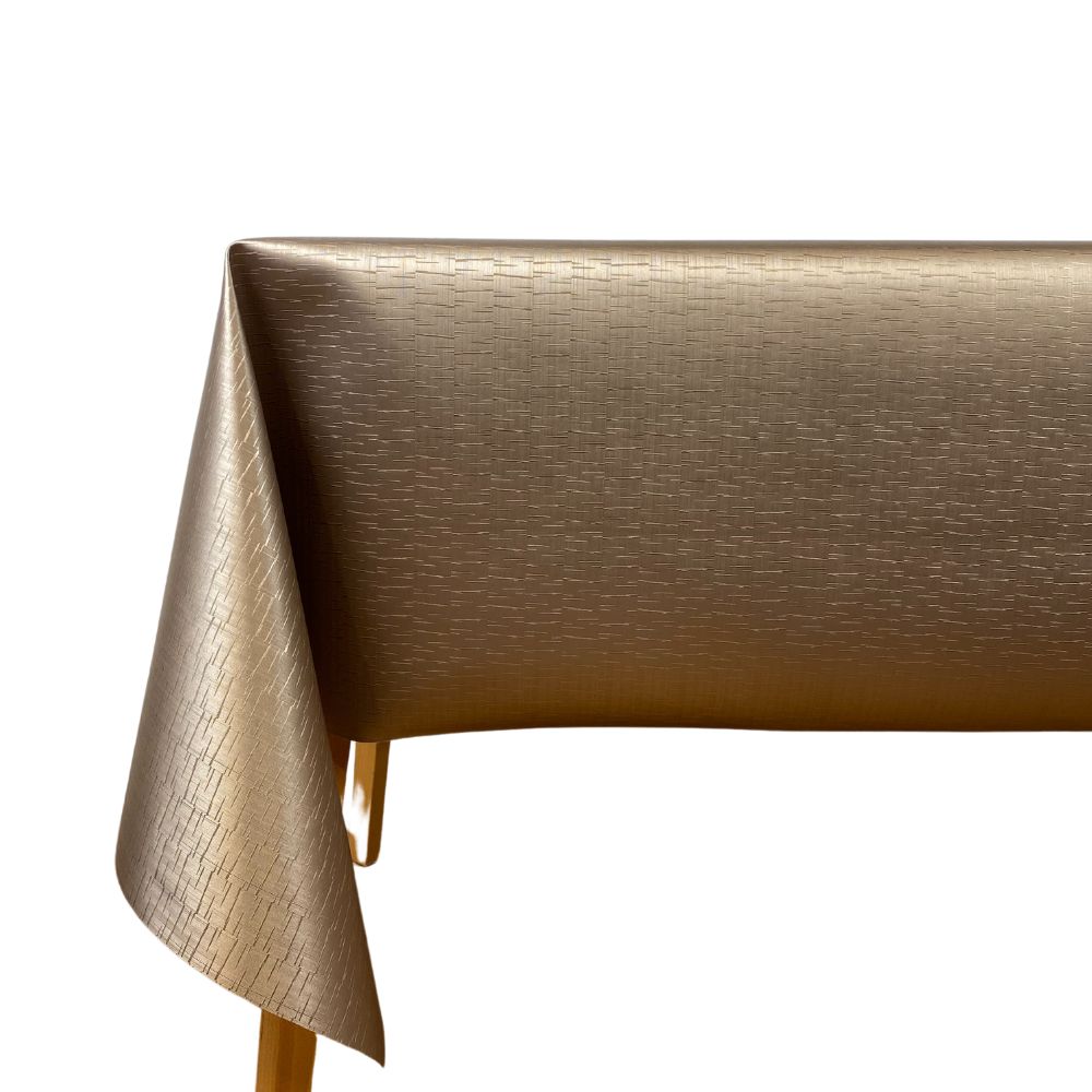 Mantel Hulehule Tex - Hule Grueso Polyline Mantel Forro de Felpa Grueso Antimanchas Facil Limpieza - JASPE TAUPE