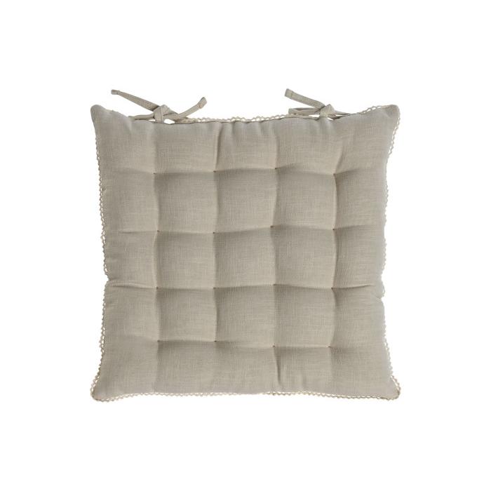 COJIN SILLA LINO 42X42X6 300 GR, ARENA
