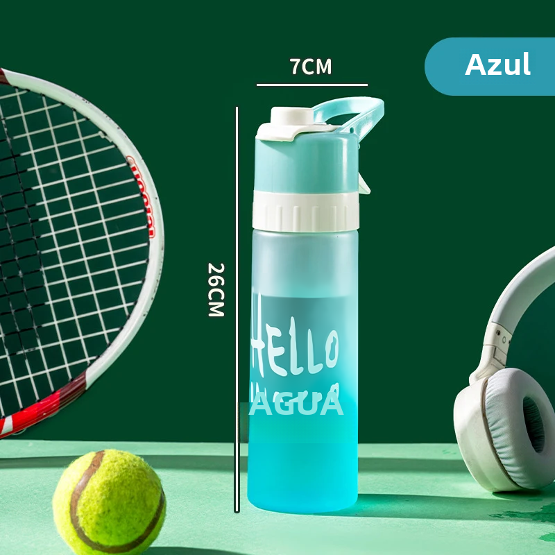 Botella De Agua 650ml Con Para Deporte Spray Al Aire Libre Fitness Café Creativo Regalo Para El Viajes Oficina Escuela Hogar Capacidad Grande