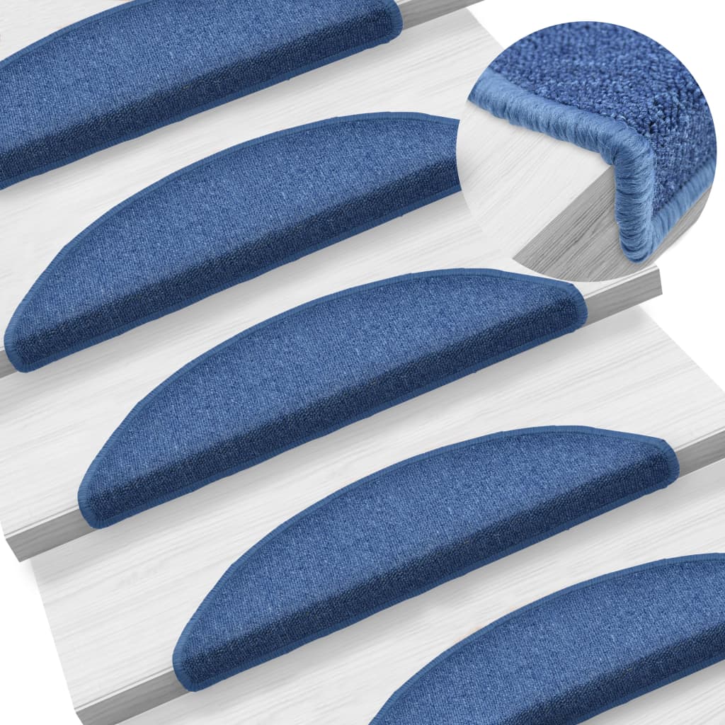 vidaXL Alfombrillas de Escalera 10 uds Protector Peldaño 56x17x3 cm Color Rojo burdeos, Azul, Antracita y mas