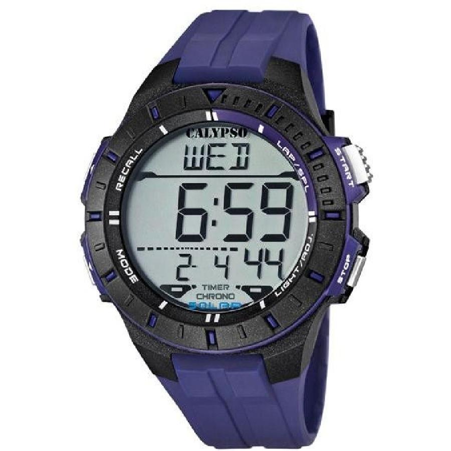 Reloj Calypso Hombre Digital Multifunción Caucho Morado K5607/2